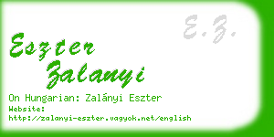 eszter zalanyi business card